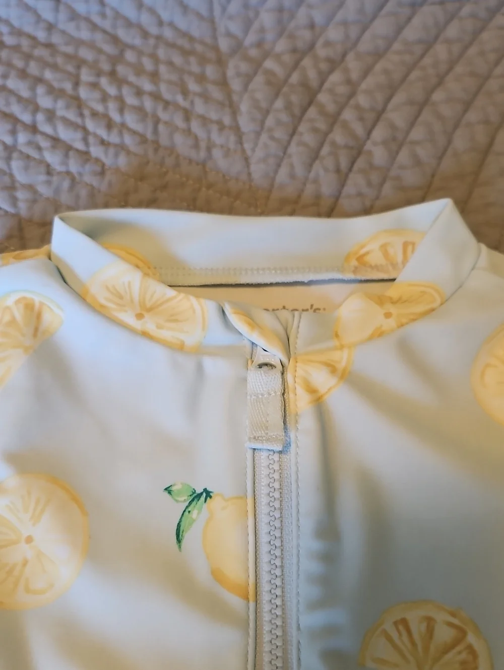 Carter's Infant Lemon Print Long-Sleeve Swimmer/ Rashguard